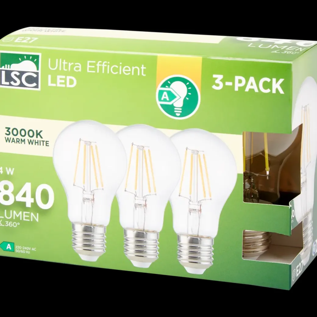 Ampoules LED à filament LSC 4 watt 840 lm | Action FR