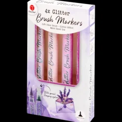 Marqueurs pinceaux pailletés DécoTime | Action FR