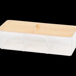 Organisateur avec couvercle en bambou | Action FR