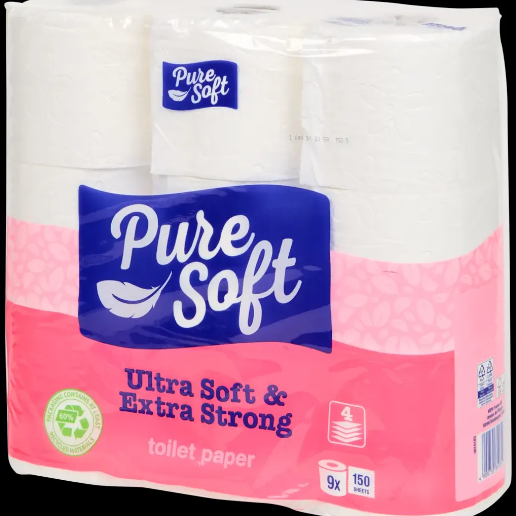 Papier toilette Pure Soft Ultra Doux & Ultra Résistant 9 Pièces | Action FR